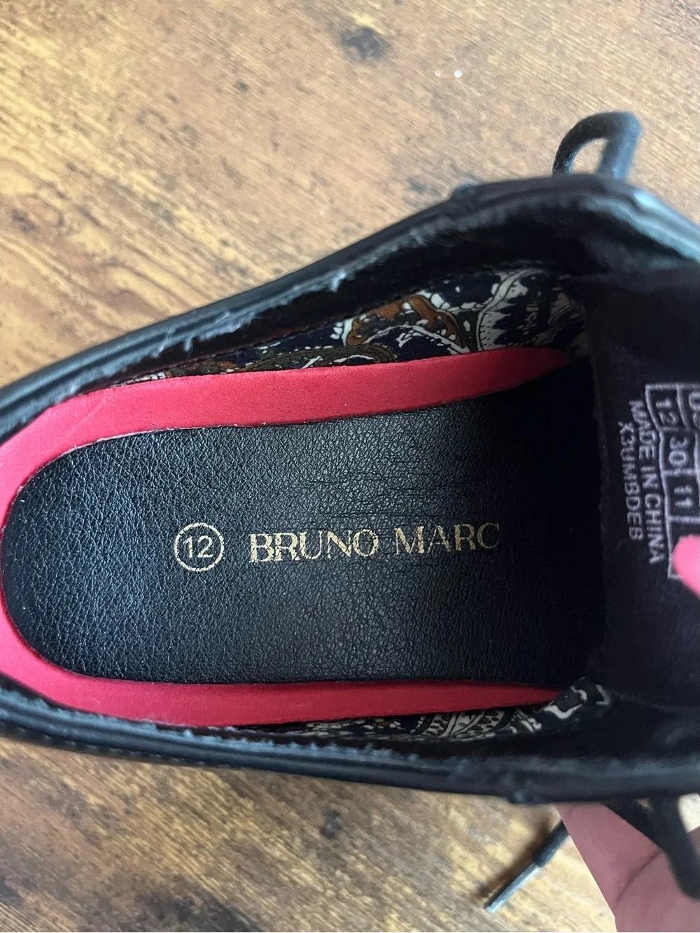 Bruno Marc Boys Black Dress Shoes Size 12 Formal Lace-Up Oxfords